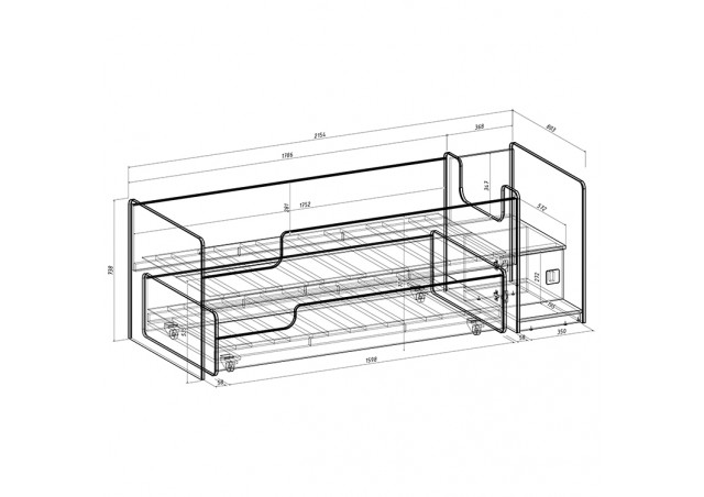 Детская выкатная кровать Легенда К302.41 в Глазове